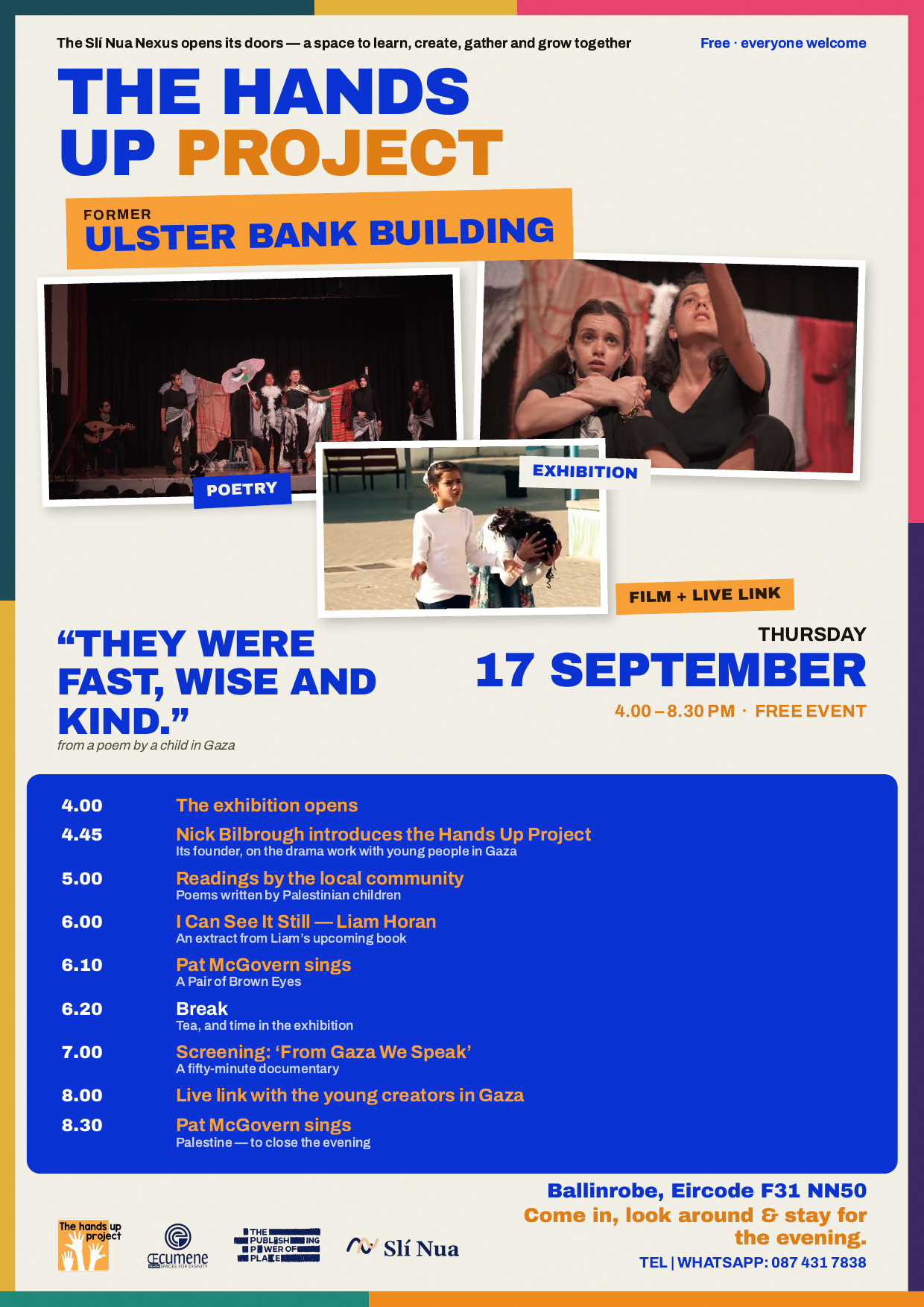 The full four day GAUZE programme, 14 to 17 September in Ballinrobe