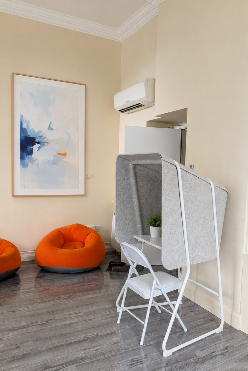 Focus pod, quiet by design